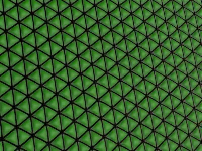 Dark Green Padded Triangular Wall Panel PBR Seamless Texture