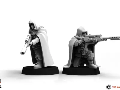 Feudal Guard Skirmisher Team 3D print model