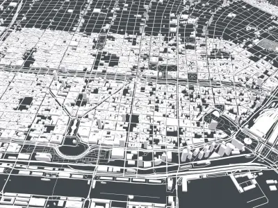 Cityscape Buenos Aires Argentina 3D model