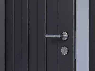 Front entrance door Free low-poly 3D model