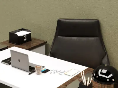 MSK - Office Furniture 01 3D model