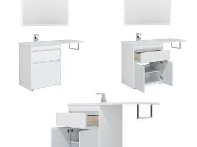 Tokyo floor furniture set 110-120-130 L-R doors 3D model