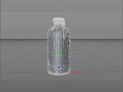 Coffee Beer Brown Bottle 3D model