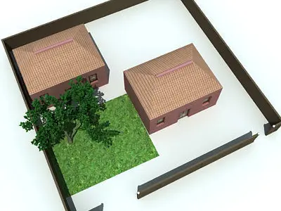 Brick Building 45 3D model
