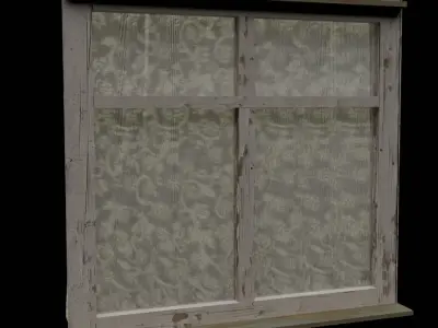 Old White Window Free 3D model