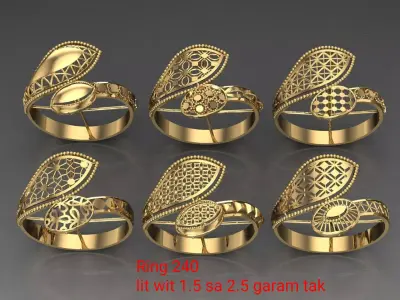  Turkish Ring Collection Exclusive STL Jewelry 3D print model