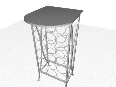 Vanderhoff Floor Wine Bottle Rack 3D model