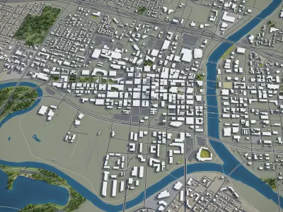 Des Moines  Low-poly 3D model