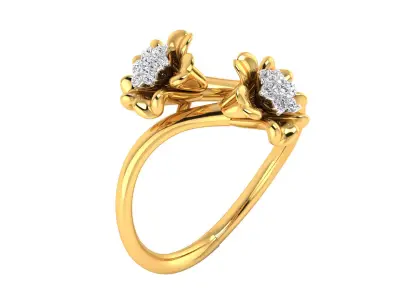 Women Ring Render 3dm STL MTL SLC JCD OBJ FBX Details 3D print model 53