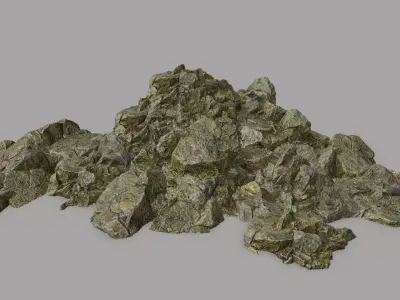 Rock Set Low-poly 3D model 19