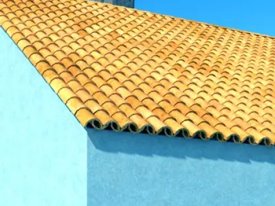 Tile Roof Dirty 3D model