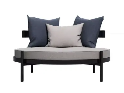 Conjunto de salon de exterior - metal 3D model