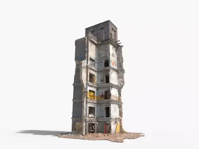 Abandoned Industrial Ruins 3D model