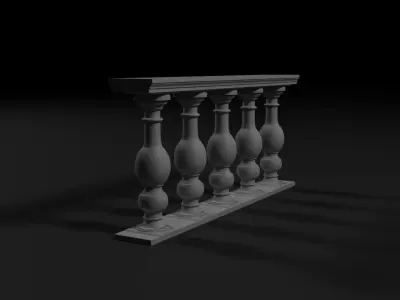 Balustrade pack 3D model