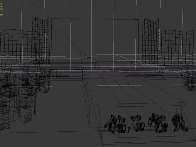 Stage party concert fashion catwalk T station  34 3D model