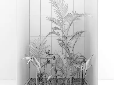 Flowers and plants set 3D model