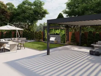 Garden Landscape 3D Model - SketchUp and Lumion Scene 3D model