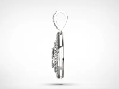 PE04 Classic Solitaire Pendant 1 ct CAD STL 18K 5g 3D print model