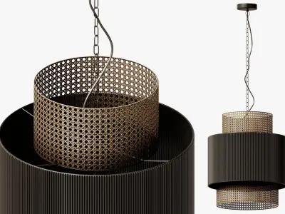 Hanglamp Erdila Zwart Metaal 3D model