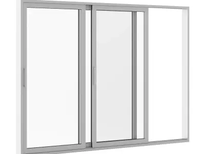Sliding Metal Doors 3520mm x 2483mm 3D model