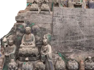 Deity Statue Sculpture32 3D model