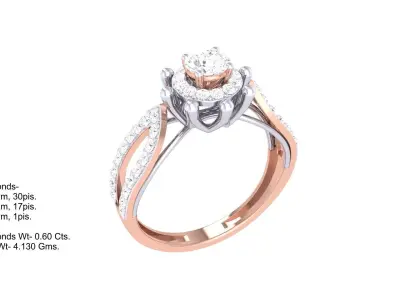  Women Ring MTL 3dm STL OBJ FBX Details 3D print model 10
