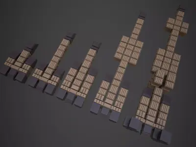 Modular Spaceship Ten 3D model