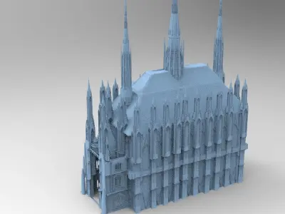 Cathedral Arch Wizards Hall exterior  3D model
