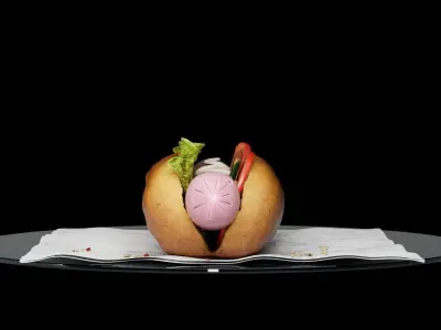 Hotdog third 3D model