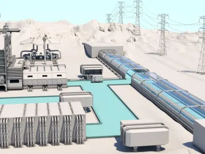 Futuristic Exoplanetary Facility 3D model