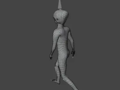 Alien Rigged and Animated Low-poly 3D model