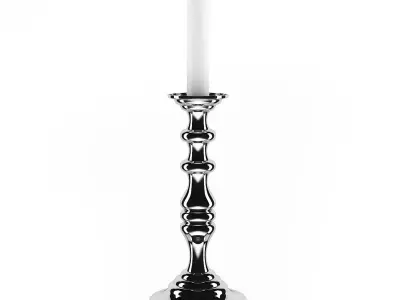 Chrome Candlestick 3D model