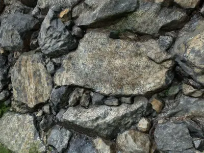 Rock cliff low poly Low-poly 3D model