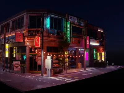 Tokio street 2 3D model
