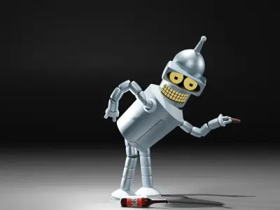 Bender from the futurama 3D model