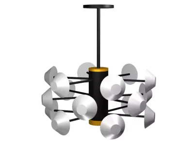 Ceiling Chandelier 3D Model Lux 3D model