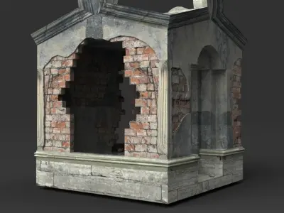 Crypt pack Low-poly 3D model