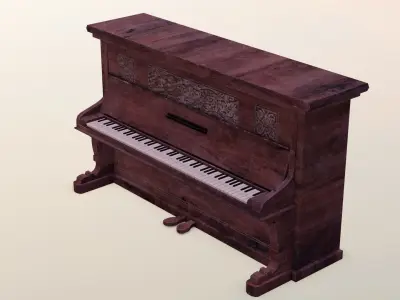 Piano 3D Model  Low-poly 3D model