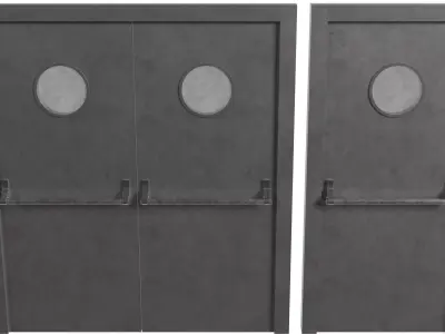 Metal Door 02 Low-poly 3D model