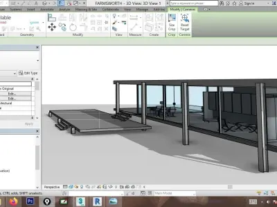 farnsworth house mies van der rohe 3D model