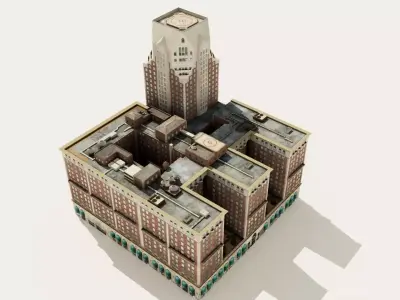 Building Light Map Low Poly Photo Based Low-poly 3D model