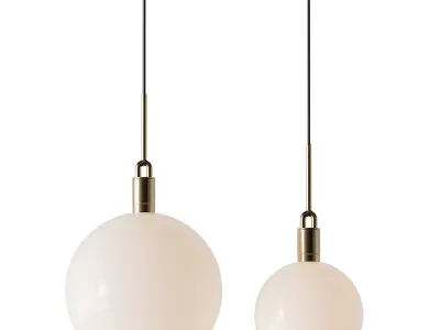 Forked Globe Pendant light 3D model