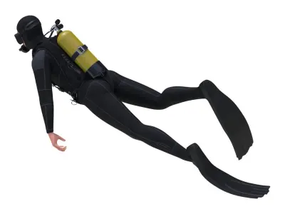  Diver Rigged for Cinema 4D 