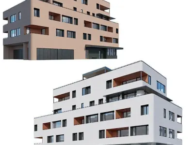 Extrior design modern toun 3D model