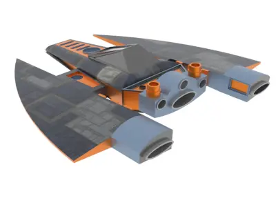 Antonov An Spaceship  Low-poly 3D model