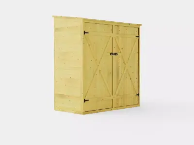 Storage shed Low-poly 3D model