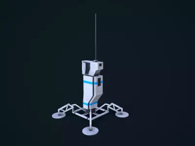 Sci-Fi Beacon Low-poly 3D model