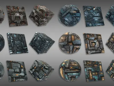 Sci-Fi Texture Kit PBR 20 Pack Texture