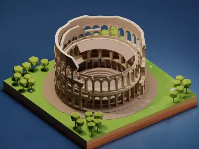 Colosseum Low-poly 3D model