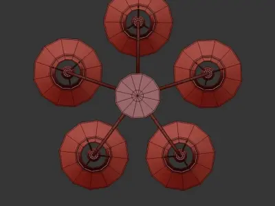 Gavana ganana light chandelier 3D model